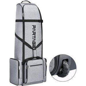 Partage Golf Travel Bag with Wheels,Golf Travel Case for Airlines -Black